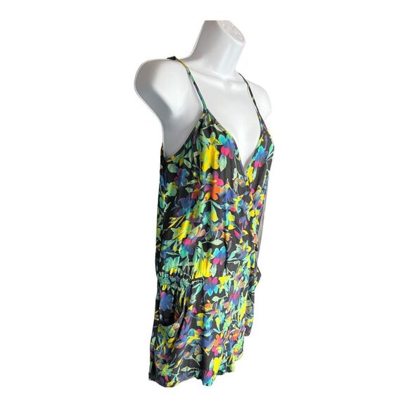 Parker Women's Floral Print Wrap V Neck Sleeveless Romper Multi-Color Size Small - Picture 3 of 10